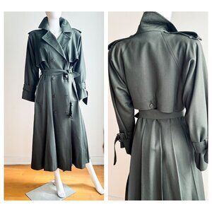 Vintage Lisa Fashion Moss Green Pure Virgin Wool L